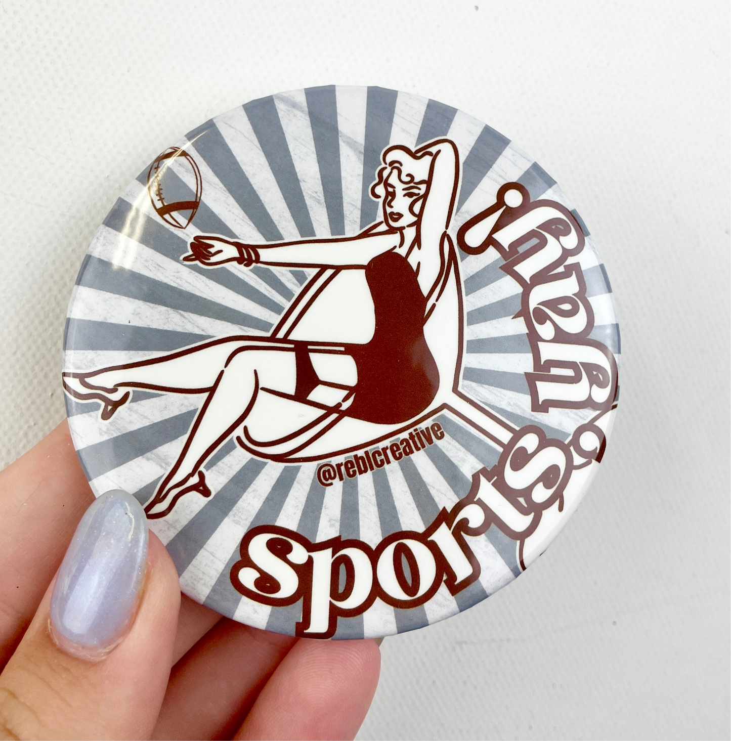 Sports, YAY! - Grey & Maroon