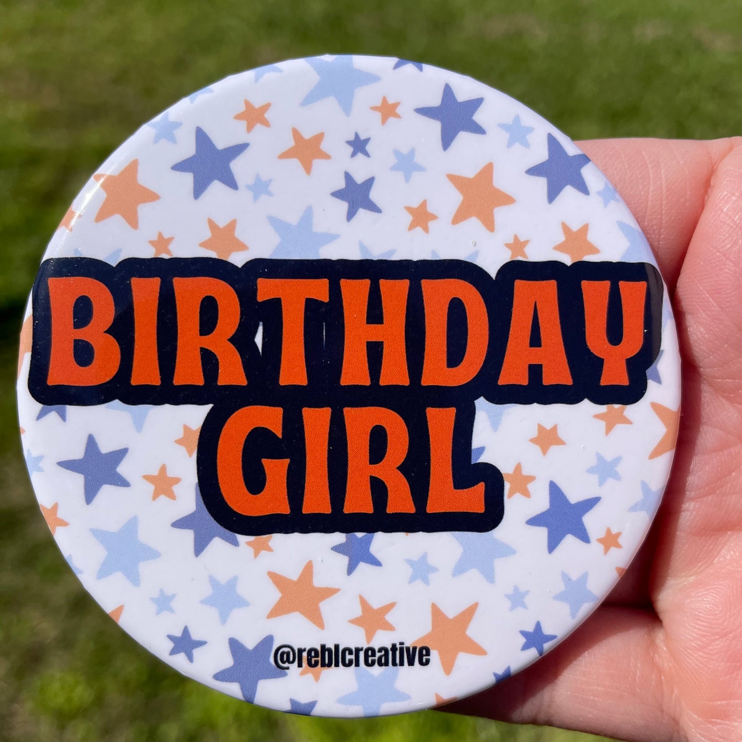 Birthday Girl - Orange & Navy