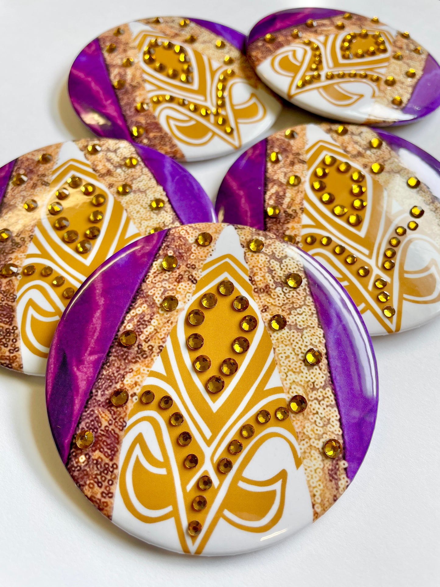 Rhinestoned Girls - Game Day Button