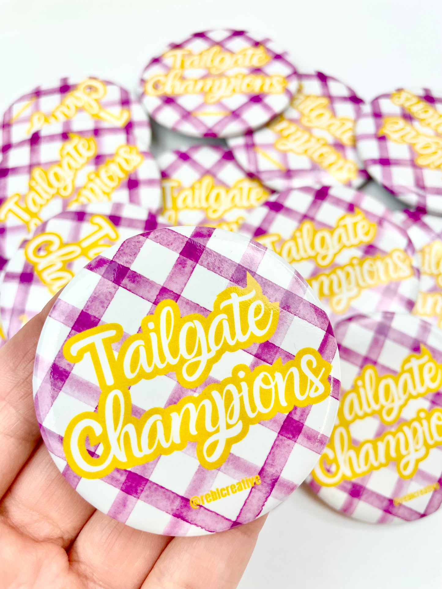 Tailgate Champions Gingham - Purple and Yellow