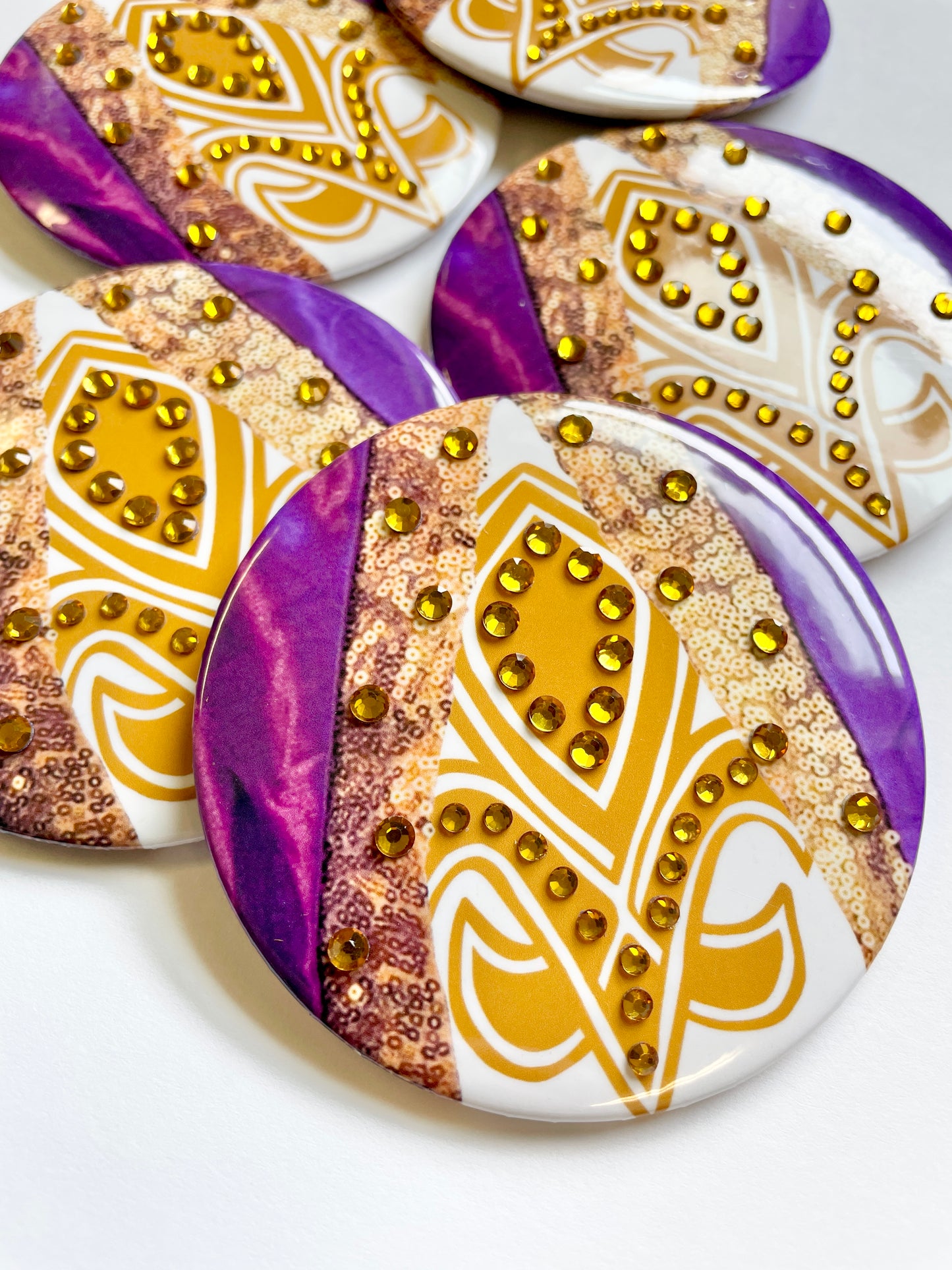 Rhinestoned Girls - Game Day Button