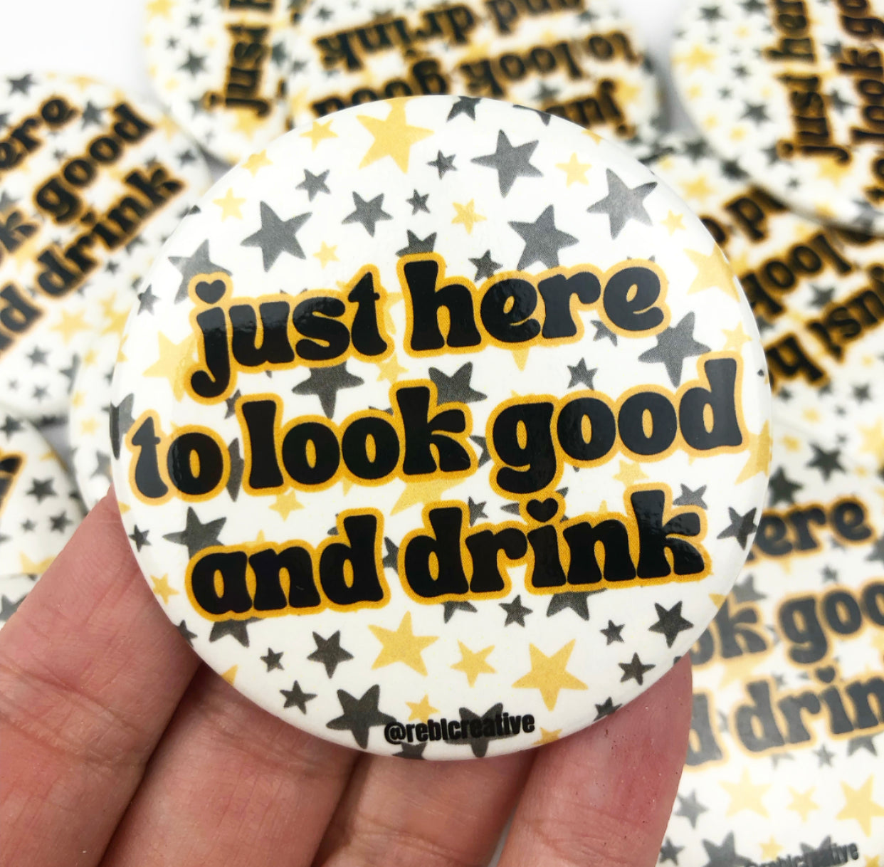 Look Good & Drink Stars - Black/Gold