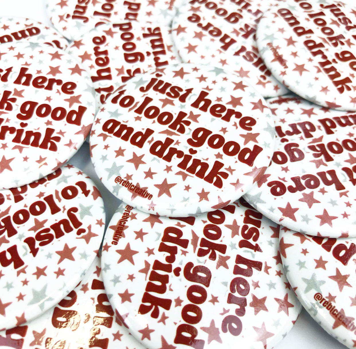 Look Good & Drink Stars - Maroon/Grey