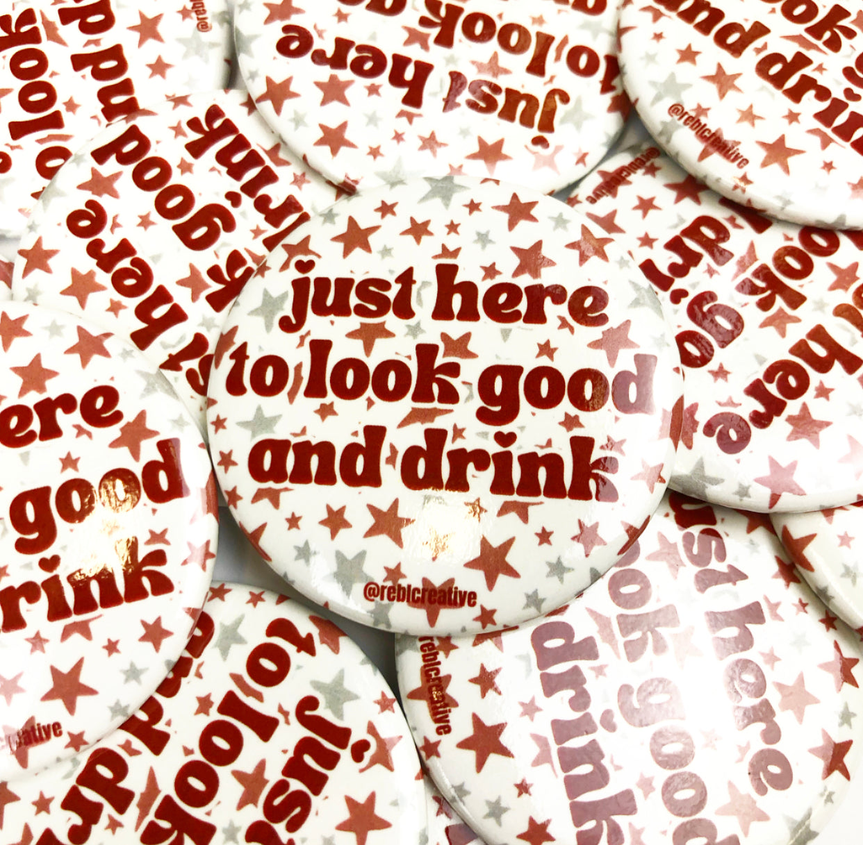Look Good & Drink Stars - Maroon/Grey