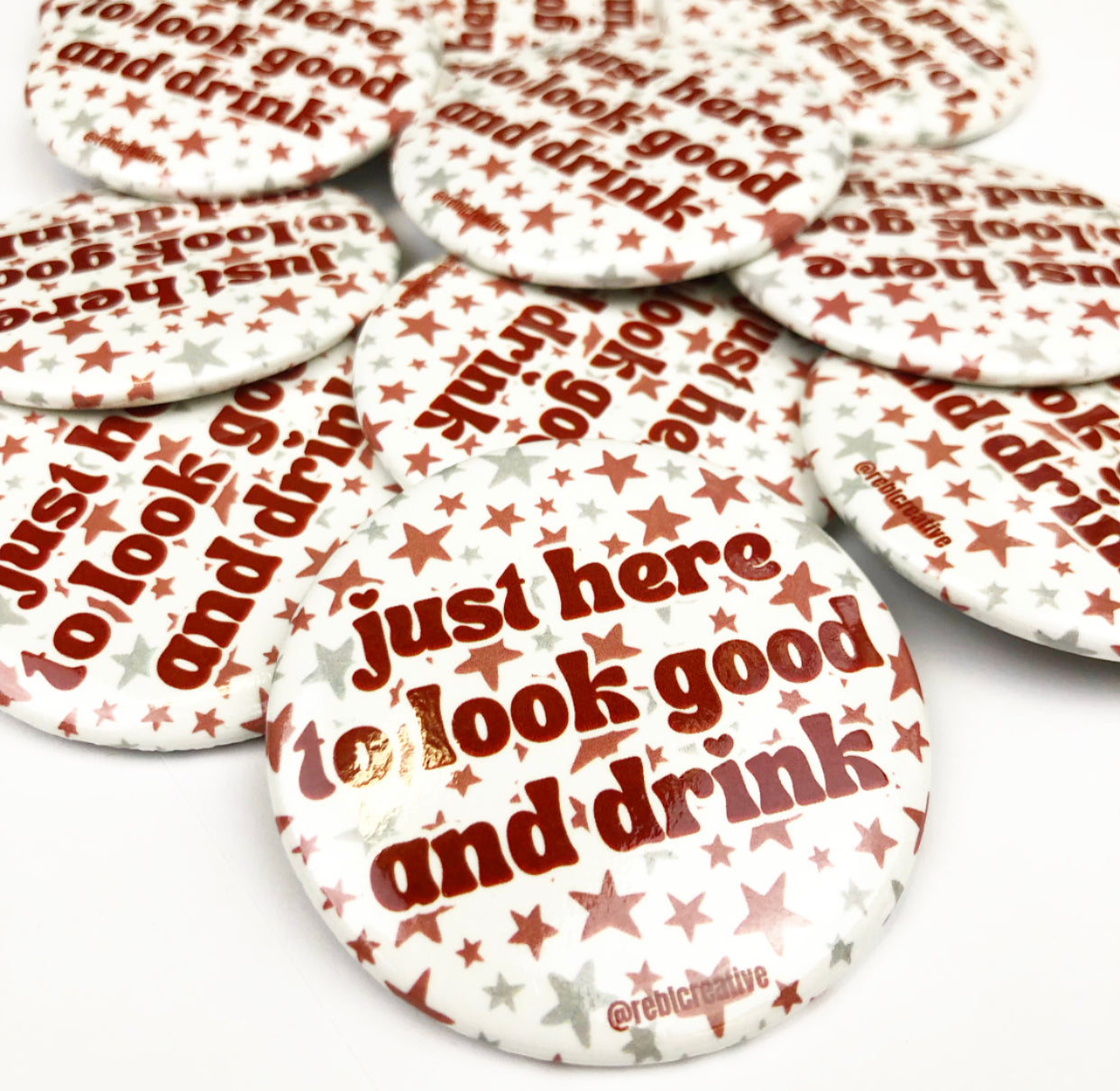 Look Good & Drink Stars - Maroon/Grey