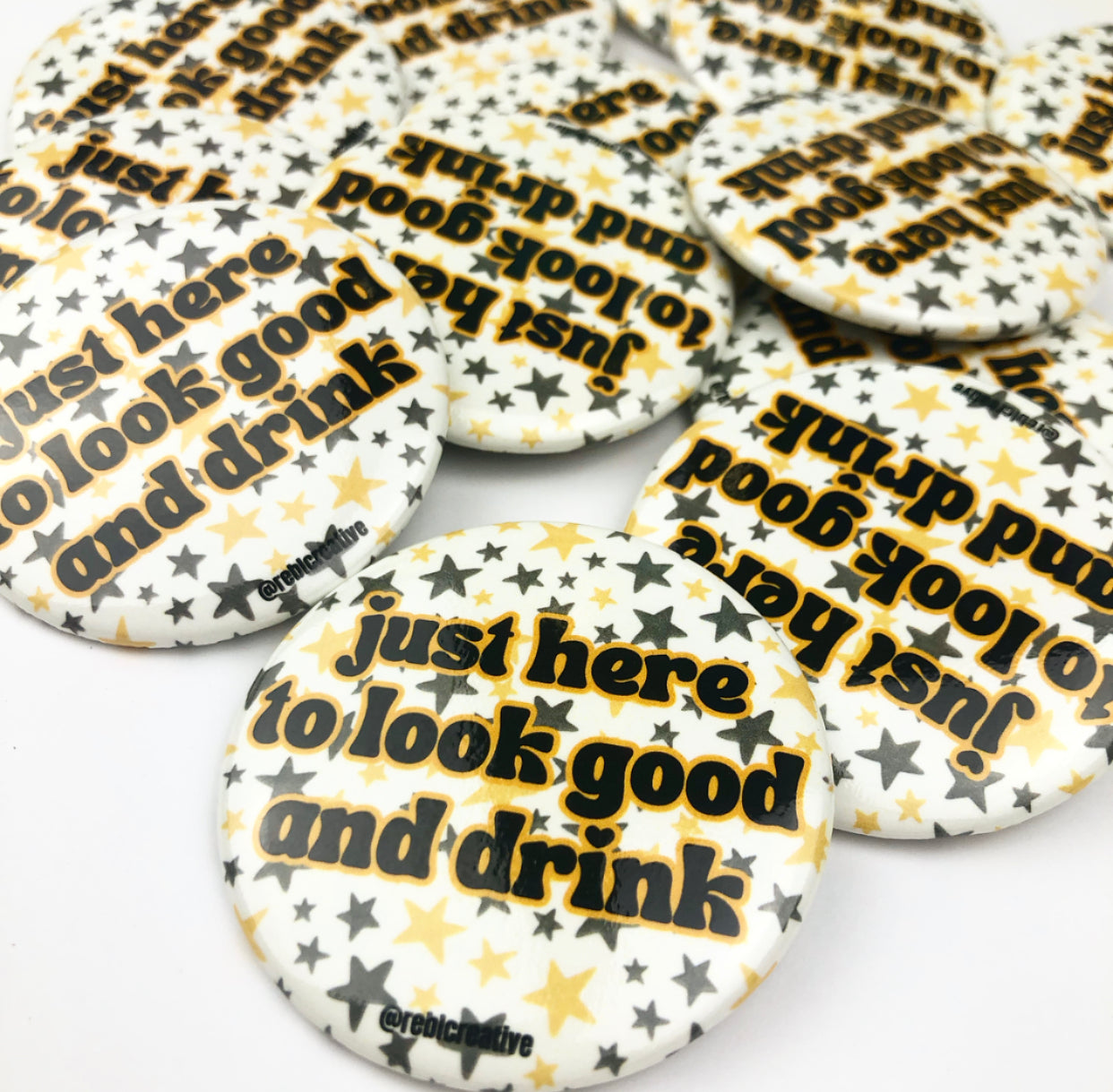 Look Good & Drink Stars - Black/Gold
