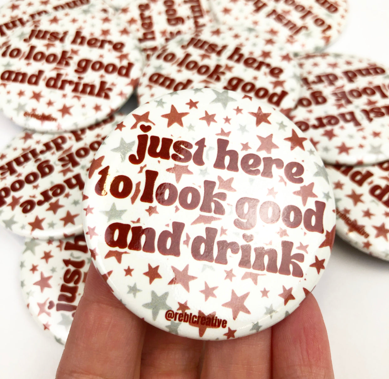 Look Good & Drink Stars - Maroon/Grey