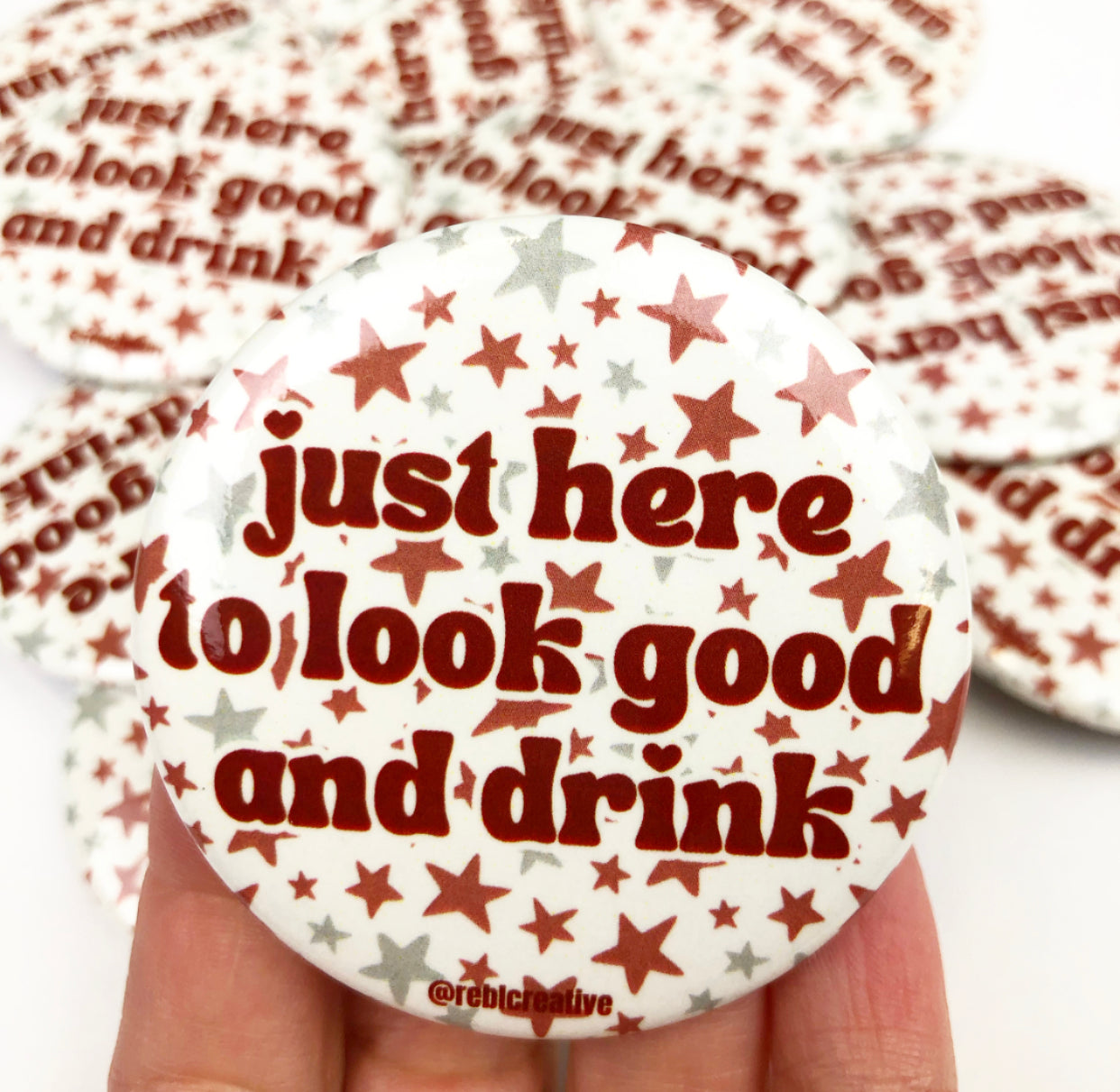 Look Good & Drink Stars - Maroon/Grey