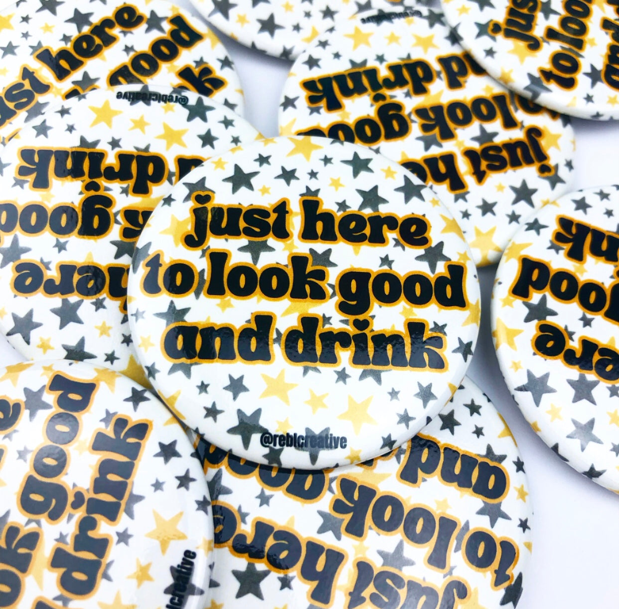 Look Good & Drink Stars - Black/Gold