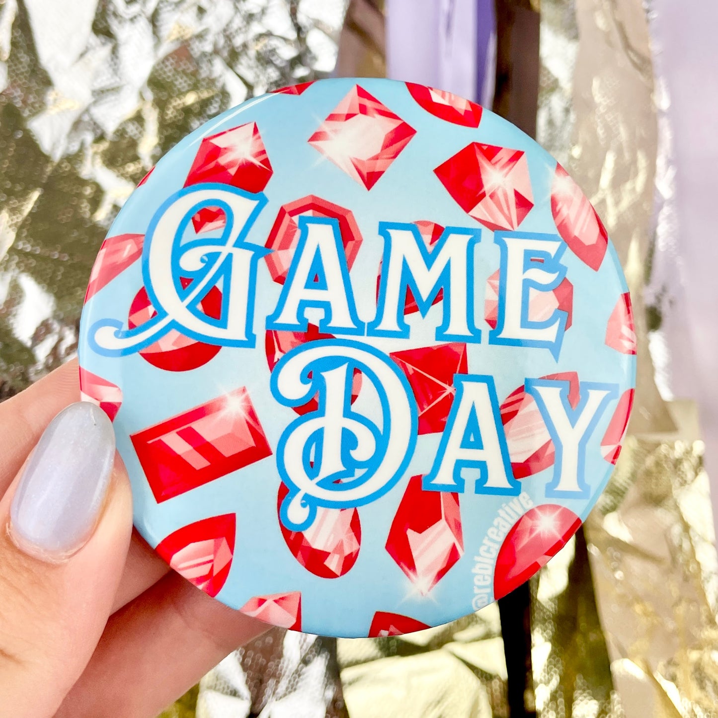 Bejeweled Game Day - Red & Sky