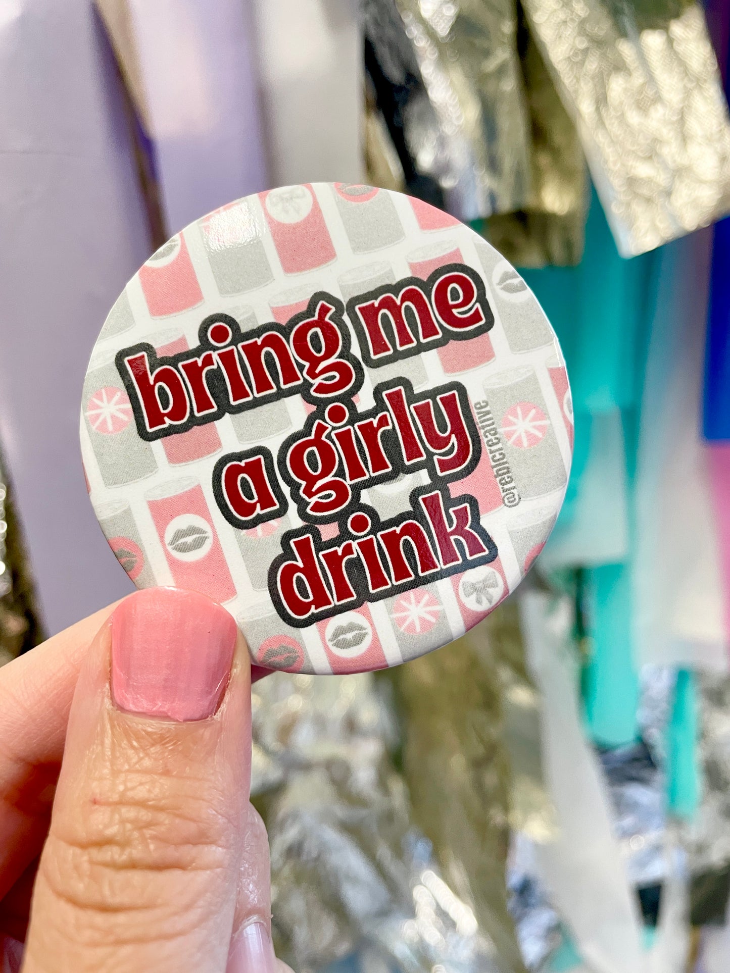 Girly Drink - Maroon and Grey