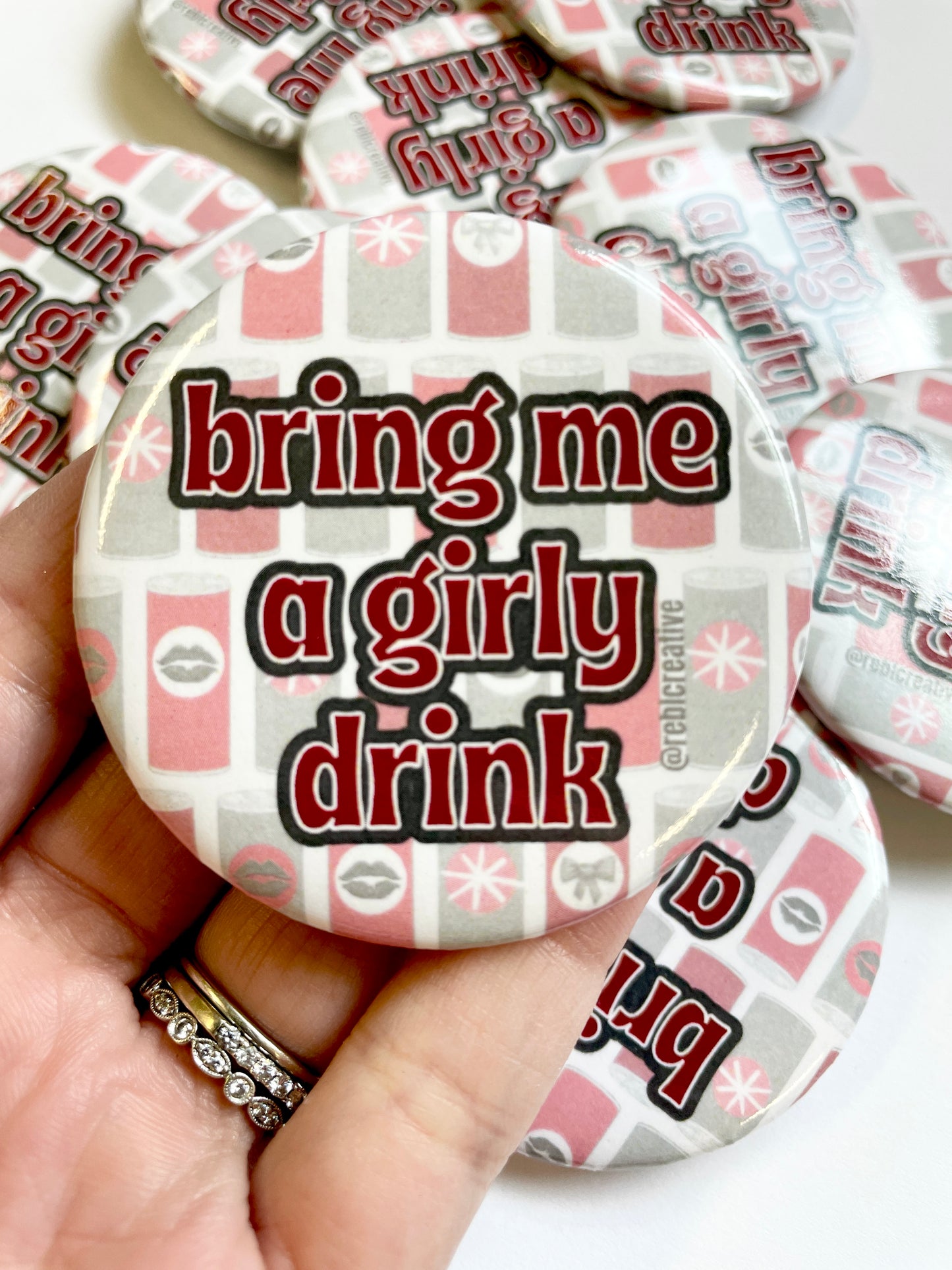 Girly Drink - Maroon and Grey