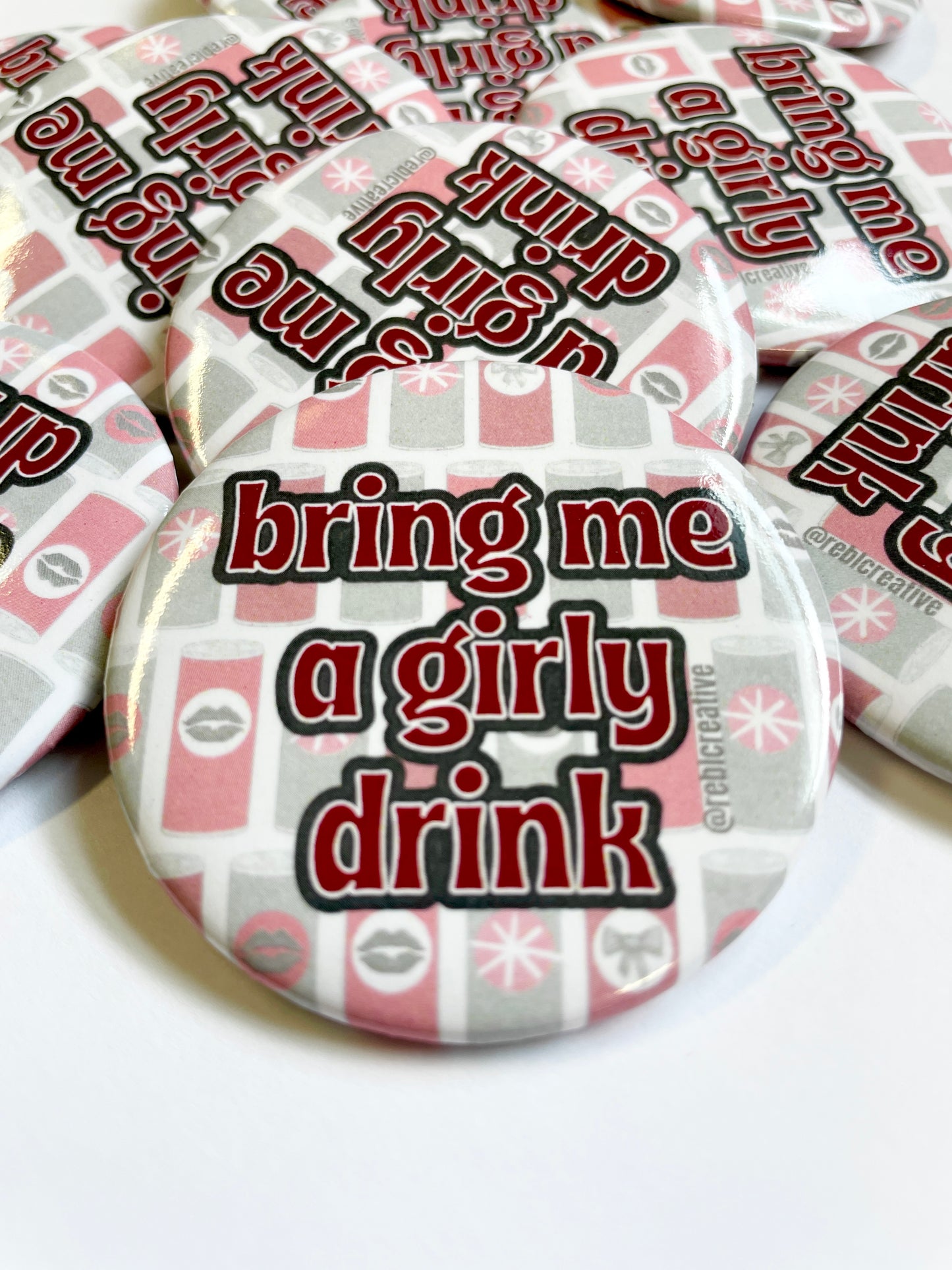 Girly Drink - Maroon and Grey