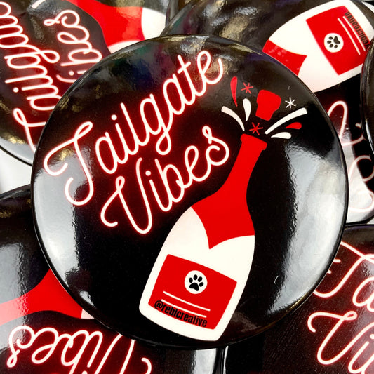 Tailgate Vibes - Red and Black Paw Print