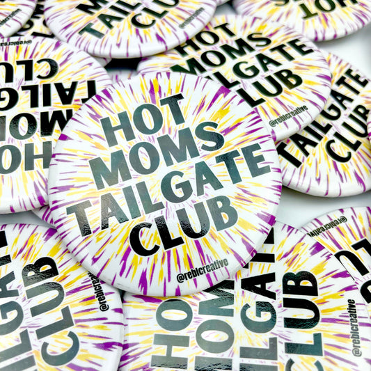 Hot Moms Tailgate Club - Purple/Gold