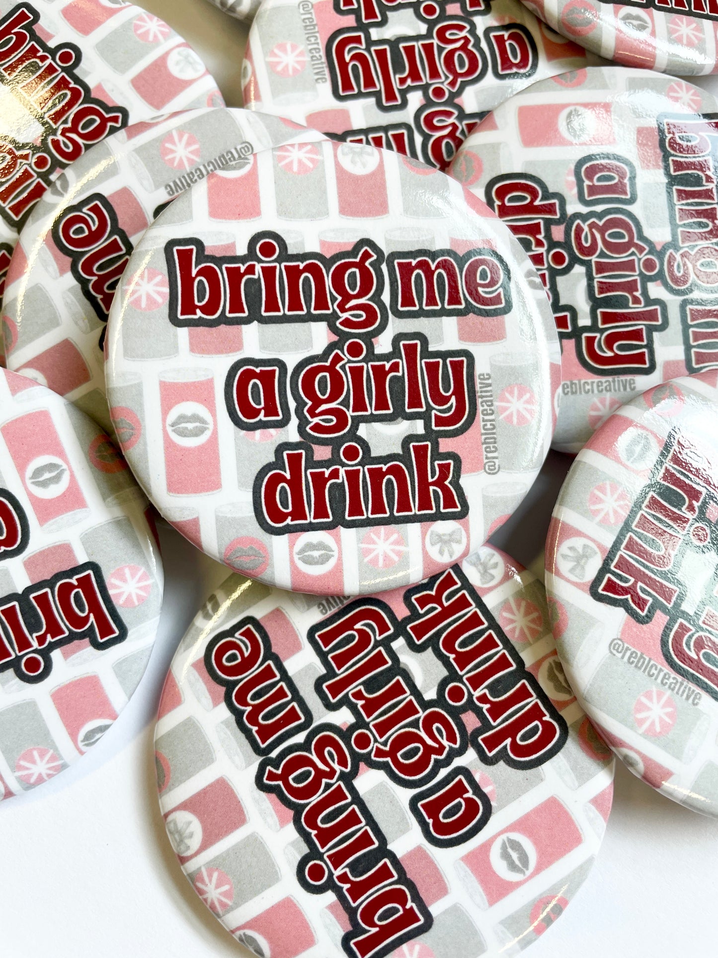 Girly Drink - Maroon and Grey