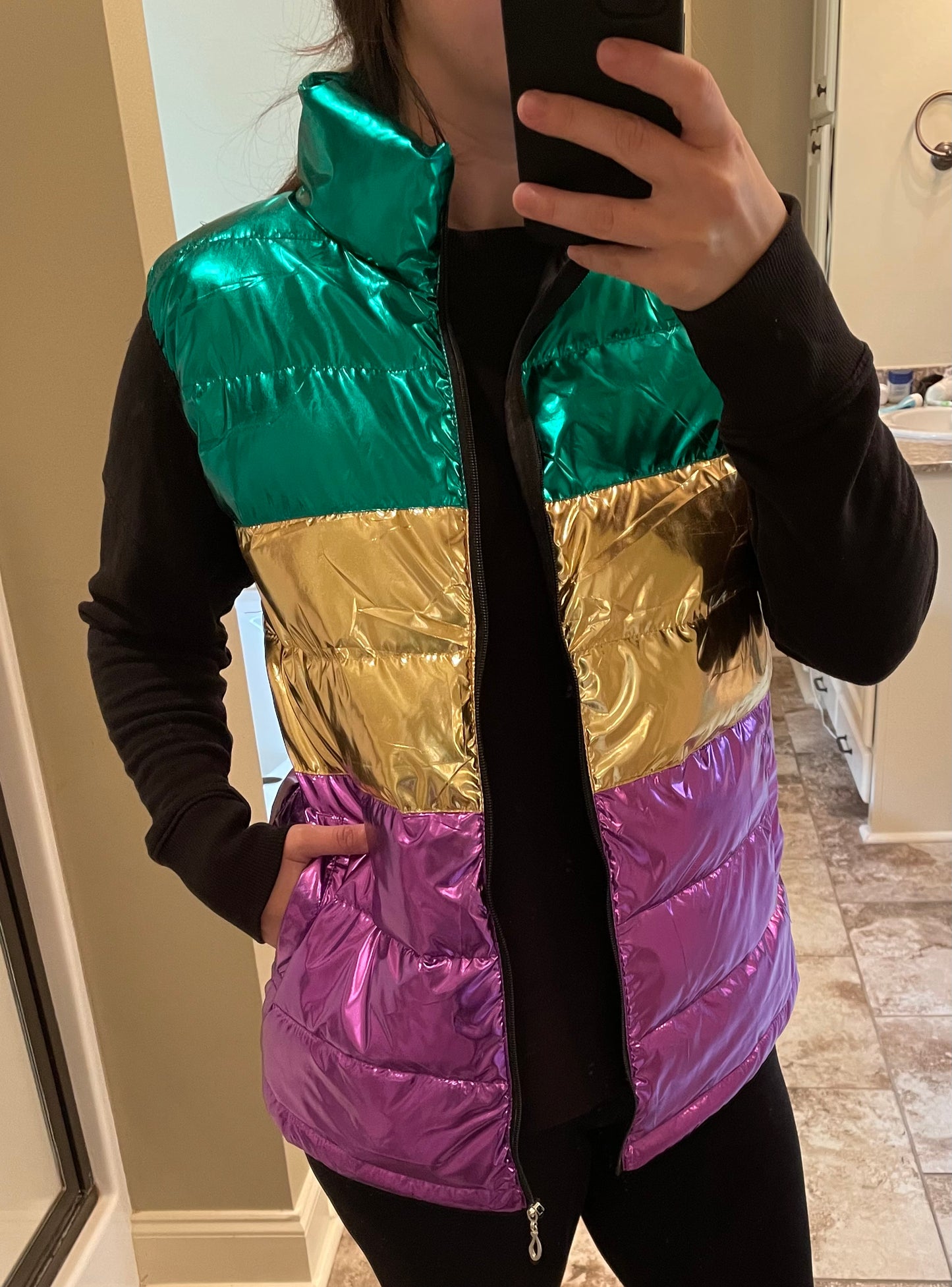 Metallic Mardi Gras Vest