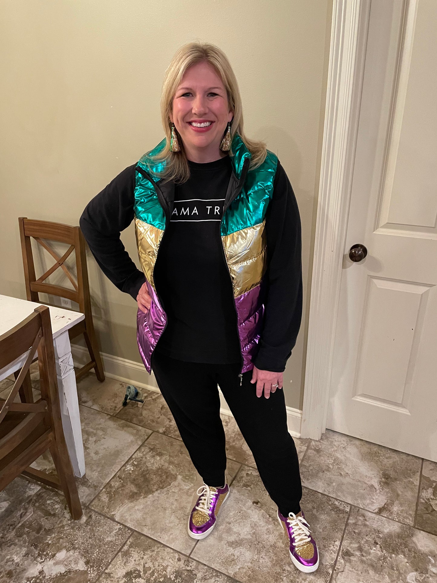 Metallic Mardi Gras Vest