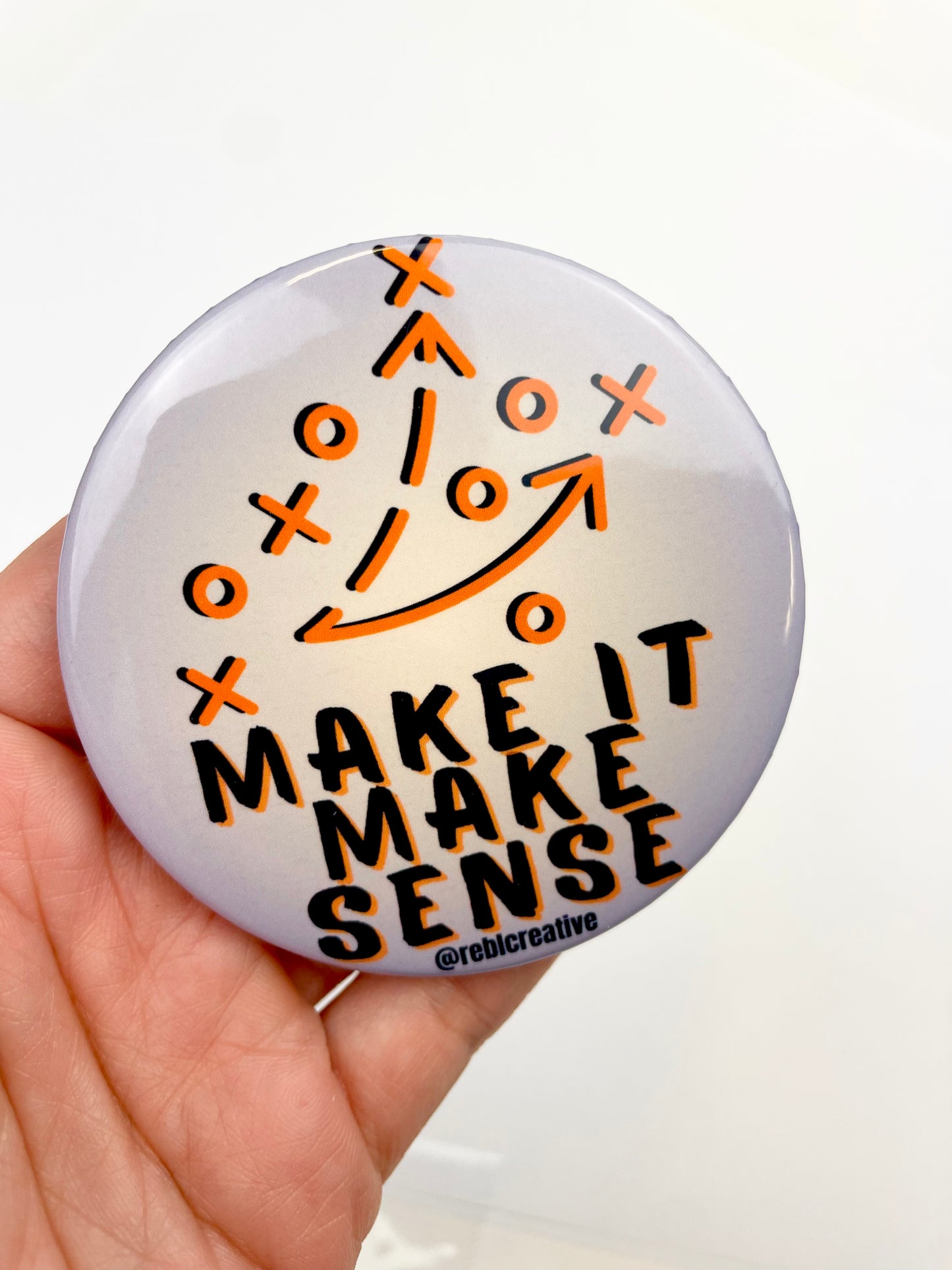 Make it Make Sense - Orange & Navy
