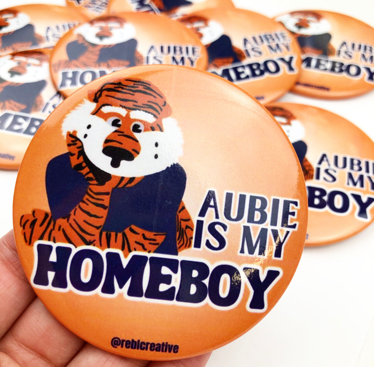 GAME DAY BUTTON- Aubie is my Homeboy