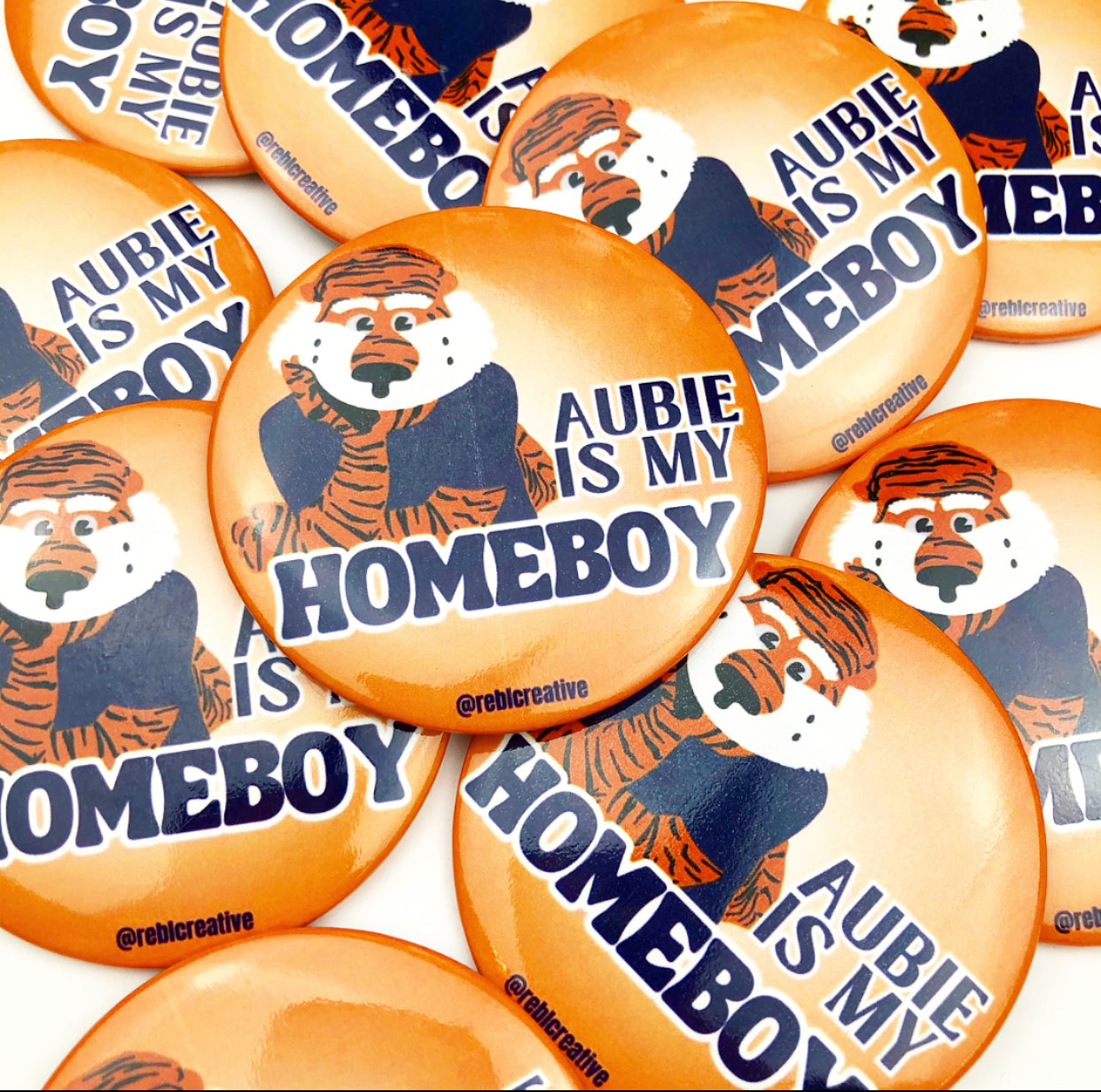 GAME DAY BUTTON- Aubie is my Homeboy